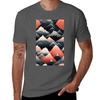 Abstract Mountains Landscape Tshirt Sporty Breathable Short Sleeve Tshirt