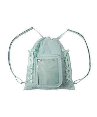 WEGO Glitzernder Plüsch-Rucksack Niedlich Mädchenhaft Plüschbeutel Schulter Transparent Perfekt für Otaku Geschenk für F Green Sonata 2-Wege-Tasche, Tasche, Transparent, Aktivitäten, Frauen,