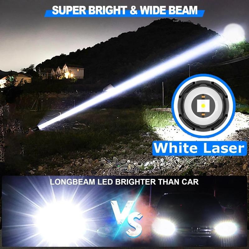 Rechargeable Flashlight Super Bright Portable Torch Lamp Ultra Long Range High Power Outdoor Emergency Camping Hiking Lantern Light