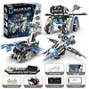2024 5-in-1 Variable Dinosaur Mecha Building Kit: Mechanical Tyrannosaurus Rex Educational Toy