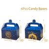 4Pcs Eid Mubarak Candy Gift Box Eid Black White Packaging Box Ramadan Decoration 2025 Islam Muslims Festive Party Supplies