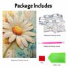 DIY Frameless Pearl Painting Kit Daisy Flower Floral Art 3D Shiny Bead Canvas Relaxing Craft for Home Wall Decor Birthday Gift Ideas