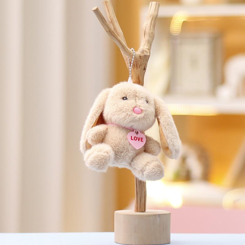 Rabbit Cute Keychain Cartoon Girl Backpack Decorative Pendant Plush Gift Doll