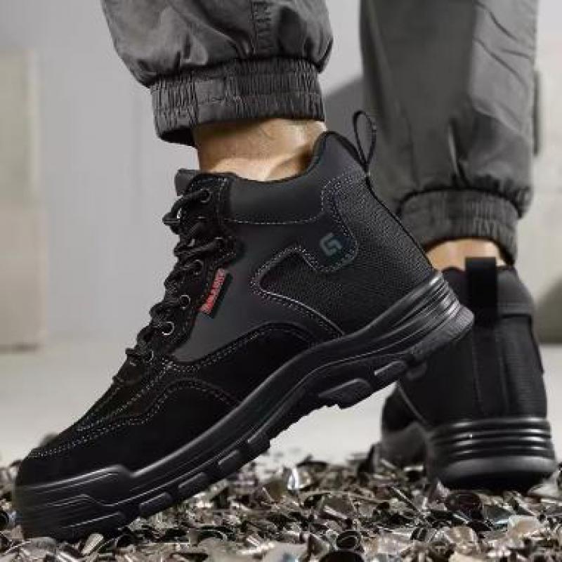 High-top 10kv Insulated Shoes Men Protective Boots Plastic Toe Anti-smash Non-slip Safety Sneakers Indestructible Boots Men