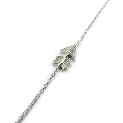 [L7205] - Silberarmband 'Amors Pfeil' weiß