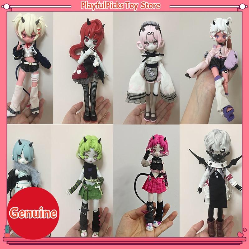 In Stock Genuine 1/8 BJD Devil's Horns Movable Doll Blind Box Ornament Figurine Doll Cute Figurine Birthday Gift Decoration