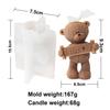 3D Love Heart Teddy Bear Silicone Mold DIY Animal Gypsum Epoxy Resin Handmade Soap Animal Mould Holiday Party Gifts Home Decor