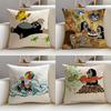 Classic KKrtekS Cushion Cover Breathable and skinfriendly linen pillowcase square removable and washable cushion
