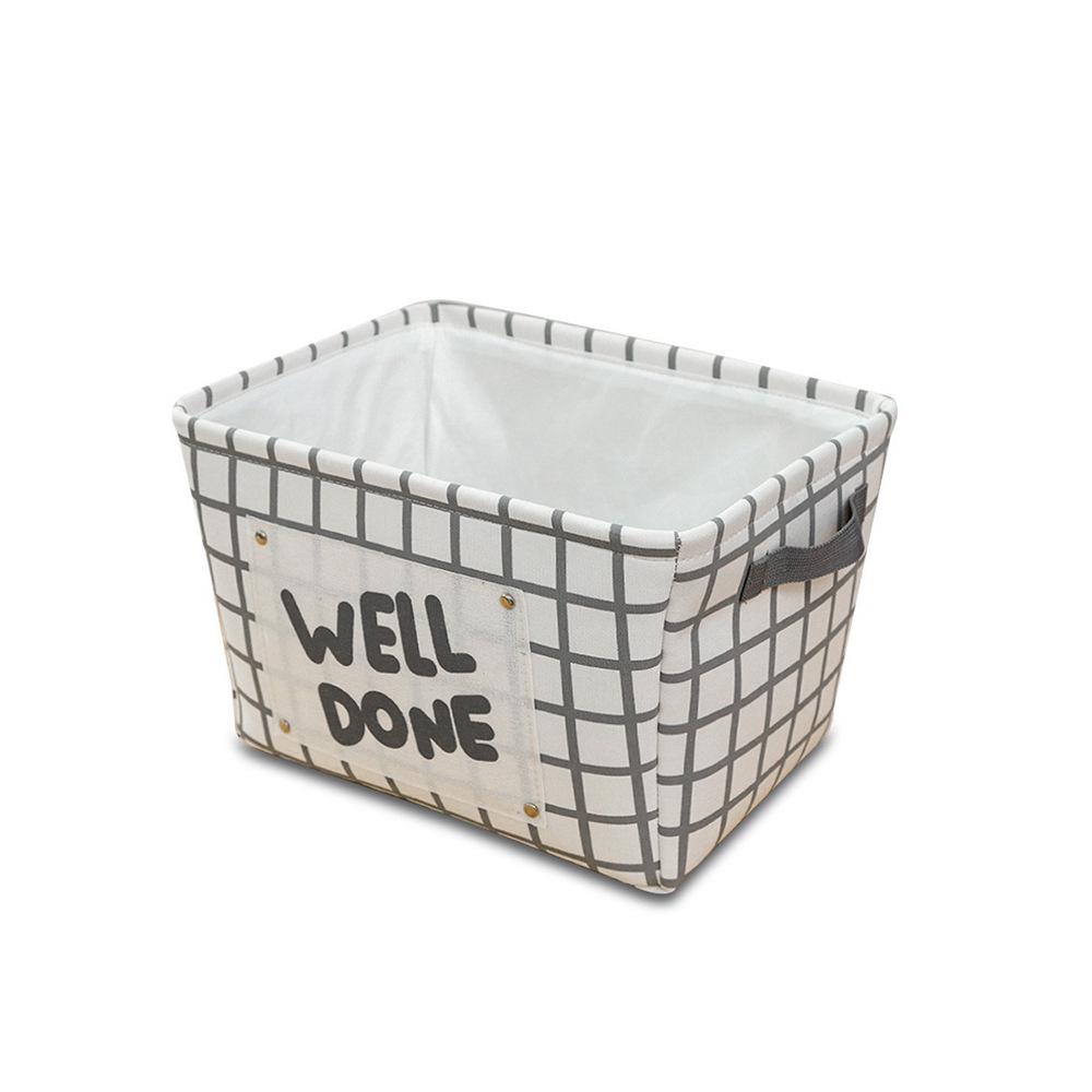 Japanese Cotton Linen Foldable Laundry Basket, Large Capacity, Thickened EVA Fabric for Home Use.