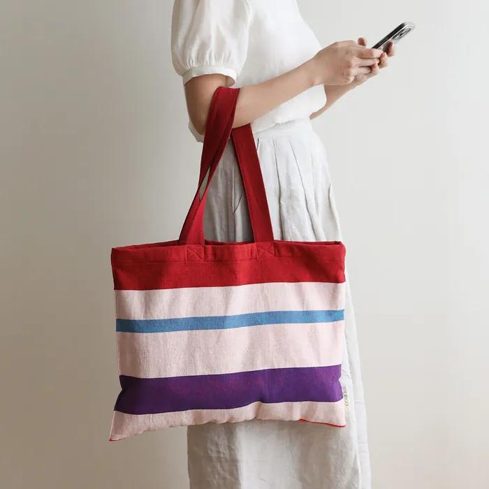 Organic Cotton Wide Eco Bag Sandy Glow