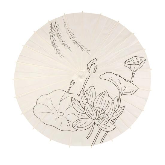 

Дитяча парасолька для малювання своїми руками, ручна робота, китайська, японська, біла паперова парасолька, дерев яна ручка, декоративна парасолька з промасленого паперу