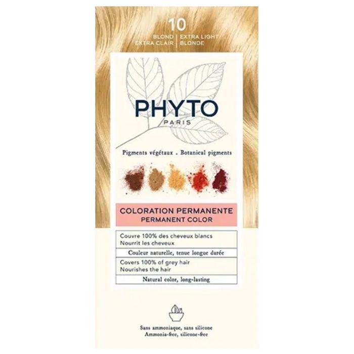 Couleur-Phyto Couleur Coloration Permanente - Pigments Végétaux (Coloration : 10 Blond Extra Clair)