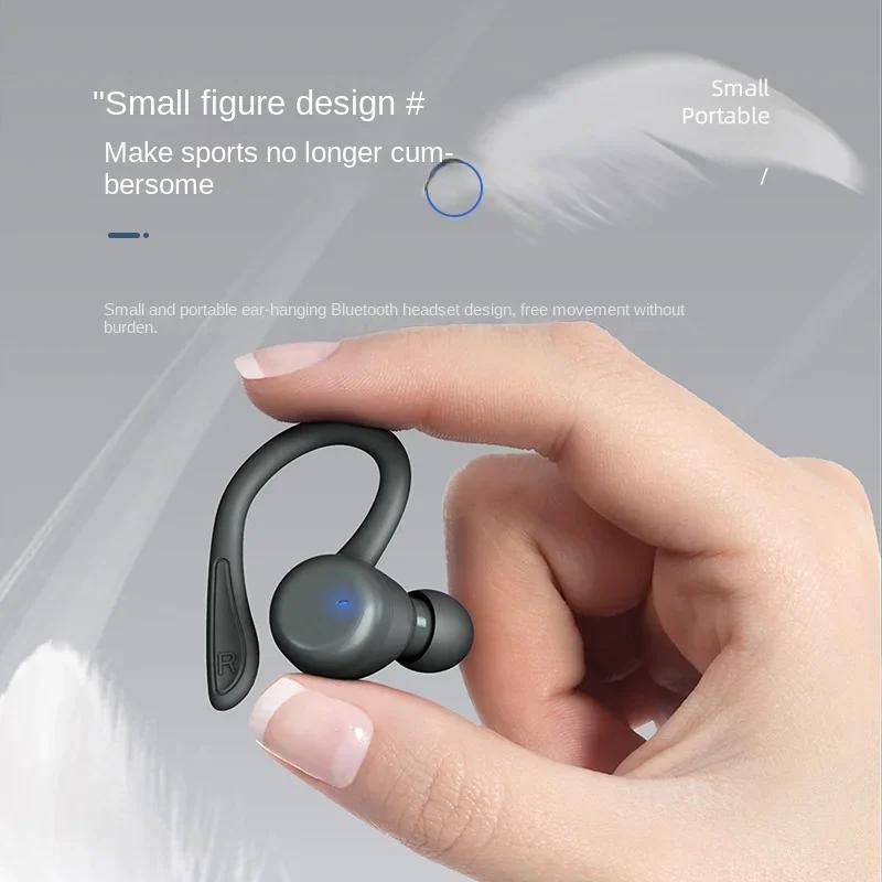 MS-T40 TWS Wireless Ear Hook Noise Cancellation Touch Button Controls IPX-6 Waterproof Sports Earphones for 5.3 LED Indicator