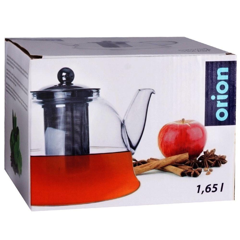 Orion Borosilicate Glass Teapot with Infuser 1650 Ml