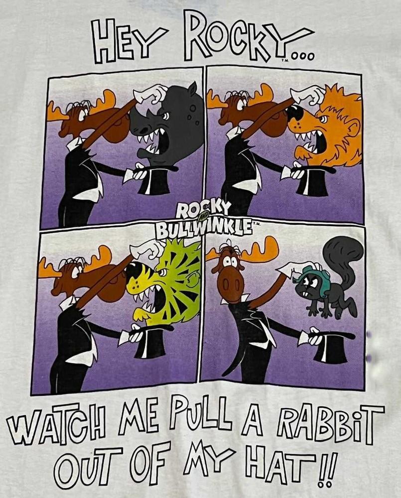 

Rocky And Bullwinkle Cartoon T-Shirt Unisex Cotton Tee All Sizes CO495 Unisex T-Shirt L