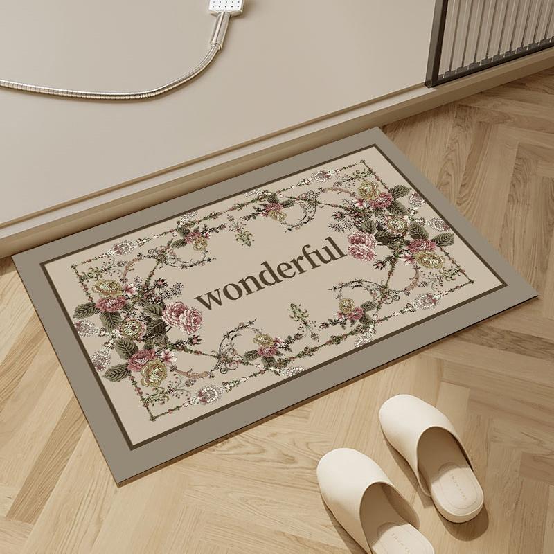 Non-slip Kitchen Floor Mat Long Rug Kitchen Rugs Printed Balcony Bathroom Foot Pad Home Decor Carpet Entrance Mat