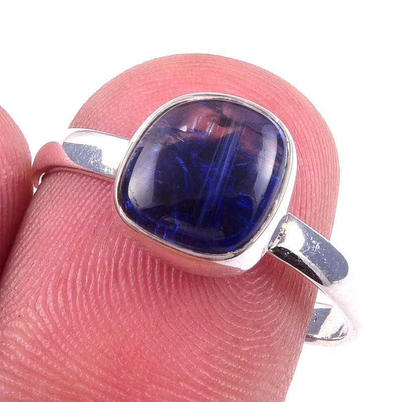 

Natural Kyanite Gemstone Handmade 925 Solid Sterling Silver Ring Size 9 i0s49