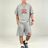 Herren T-Shirts Sets Schnelltrocknende Zweiteiler Kurzarm Oberteile Lockere Sportshorts
