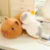 Flip Capybara Plush Toy Double-side Kawaii Animals Cat Plush Doll 2-in-1 Flip Change Cat Capibara Soft Pillows Birthday Gift