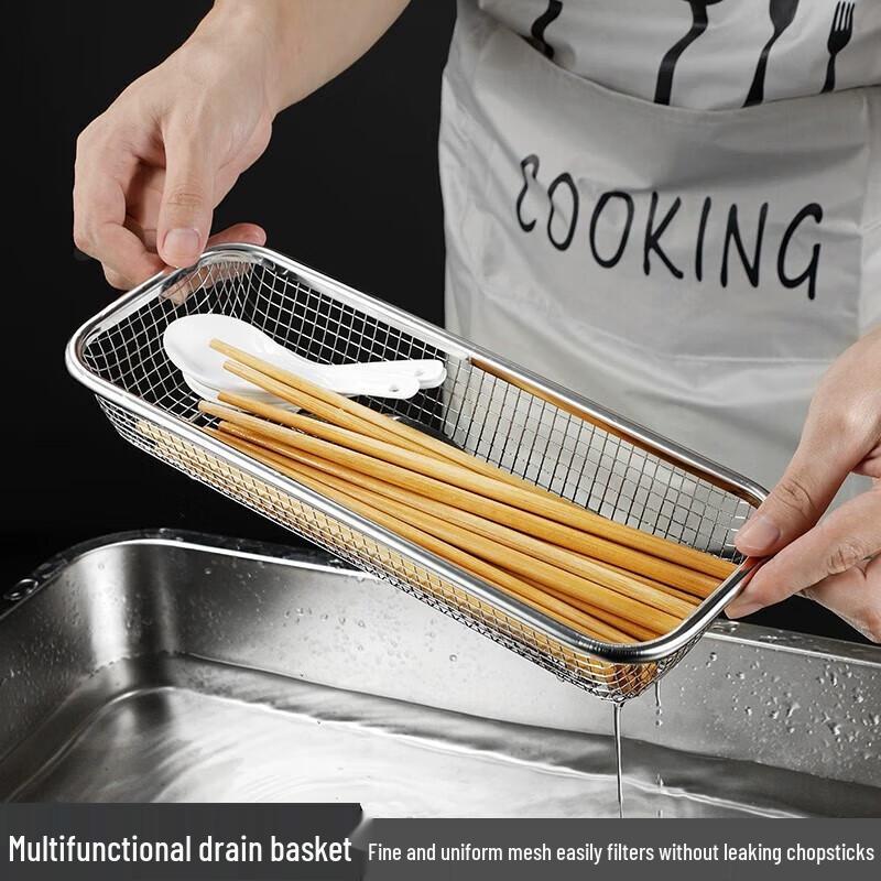 Stainless Steel Chopstick and Spoon Drainer Caddy