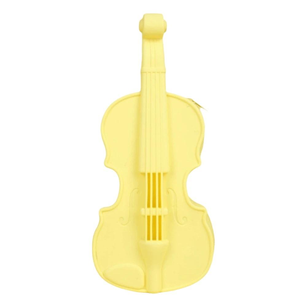 Cute Design Violin Pencil Case Lightweight Makeup Pouch Stylish Case Gift Music Lovers  School Use