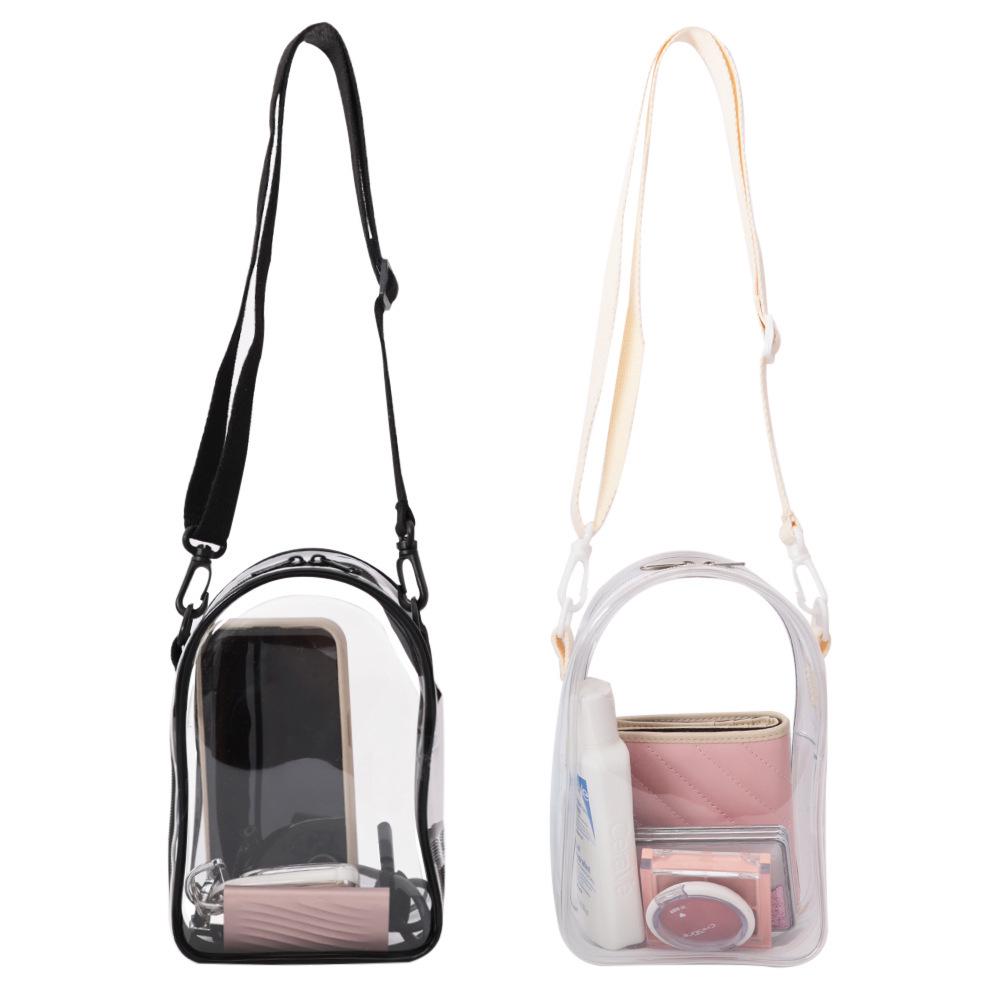 PVC Transparent Single-Shoulder Crossbody Bag - Waterproof, Portable Coin Storage for Gym & Beach