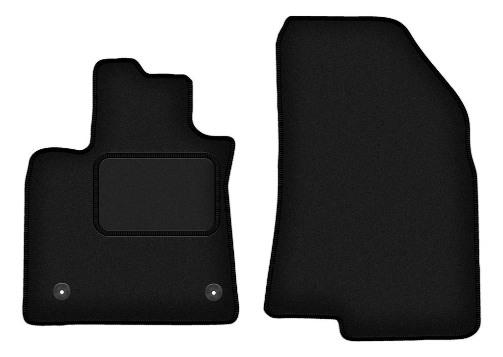 Black front floor mats for: Dacia Sandero III Stepway hatchback (2021-)