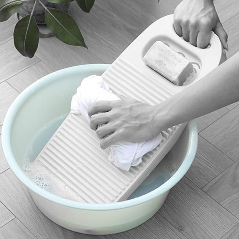 2PCS Extra Large Household Washboards Heavy Duty Plastic NonSlip Bottom Efficient Fabric Cleaning Laundry Washing Board
