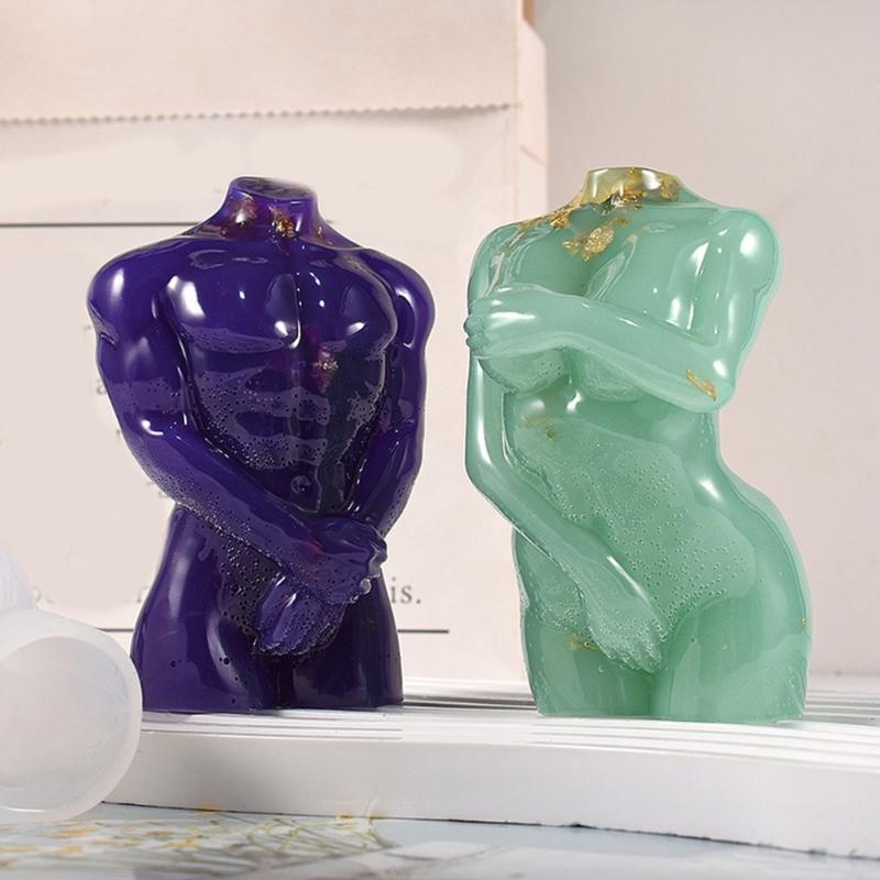 3D Statue Kerze Silikonform für Handgemachte Desktop-Dekoration Gips Epoxidharz Aroma Kerzenform für Heimdekoration