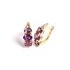 925 Sterling Silver Natural African Amethyst Ring Earrings Pendant Necklace Set Fashion Women's Birthday Exquisite Gift