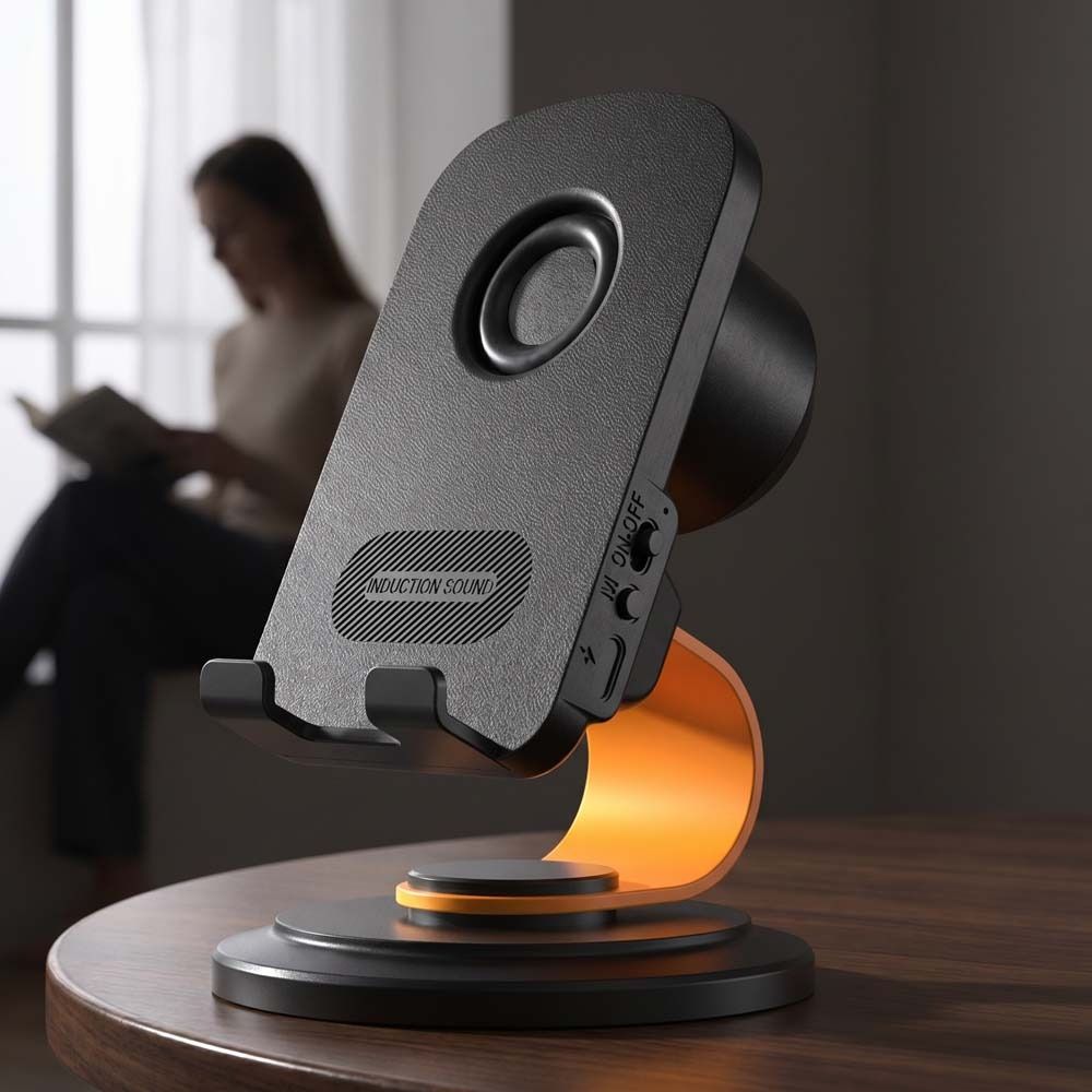 Wireless Mobile Phone Stand Portable Induction Speaker Smart Bluetooth Speaker  Desktop