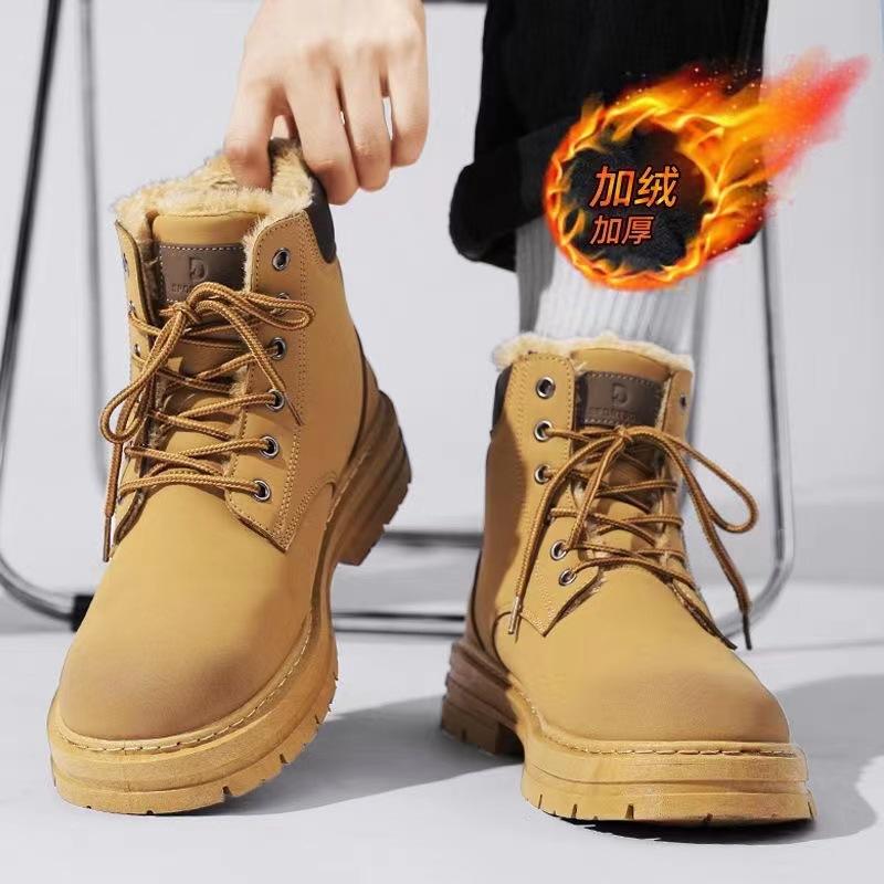 Martin boots men's new autumn and winter men's boots trendy versatile lace-up high-top casual trendy shoes