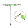 10Pcs/pack Luminous Beaded T Shape Fishing Swivels, Corrosion Resistant Stainless Steel 3 Way Rolling Swivels Snaps Set