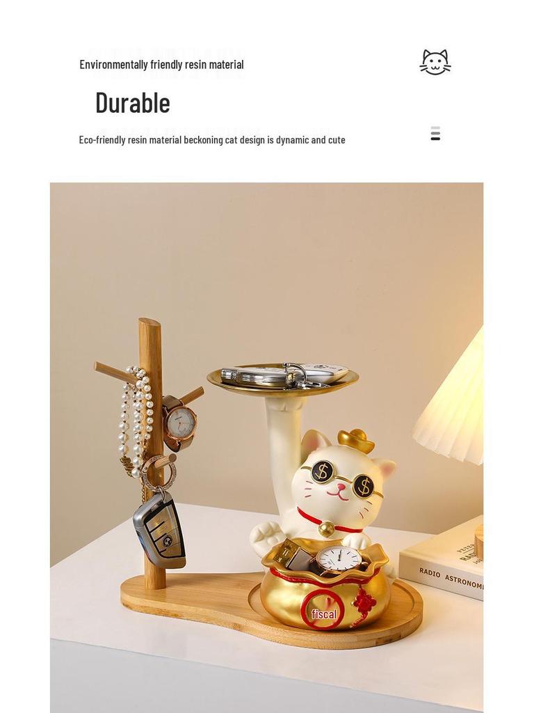 Creative Lucky Cat Key Holder: Entryway Decor & New Home Gift