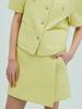 OPENING SUNSHINE Tweed Wrap Skirt Shorts_Yellow