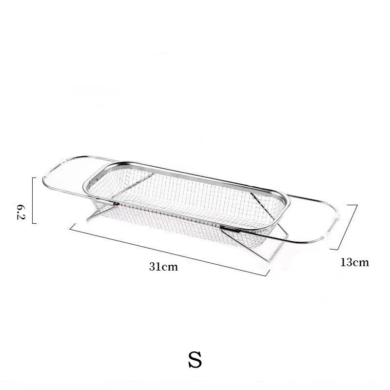 

Корзина-дуршлаг для овощей из нержавеющей стали, расширяемая, над раковиной, дуршлаг с мелкой сеткой, корзина-дуршлаг для фруктов