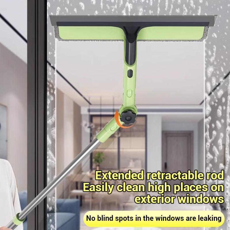 1 Stück Ausziehbarer Doppelseitiger Fensterabzieher Hochfensterputzer Allzweck-Reinigungswerkzeuge Für Glaswände Und Böden