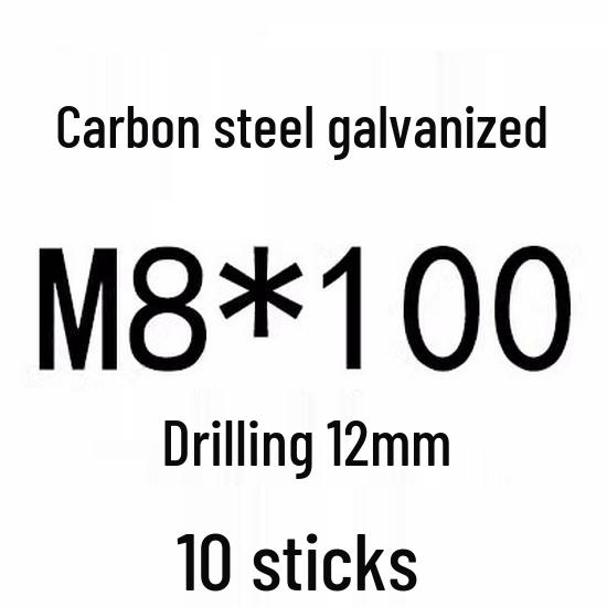 Extra Long Expansion Screws Set - Pull-Out Bolts M6/M8/M10/M12/M14/M16 in Various Sizes (200x250x300x400)