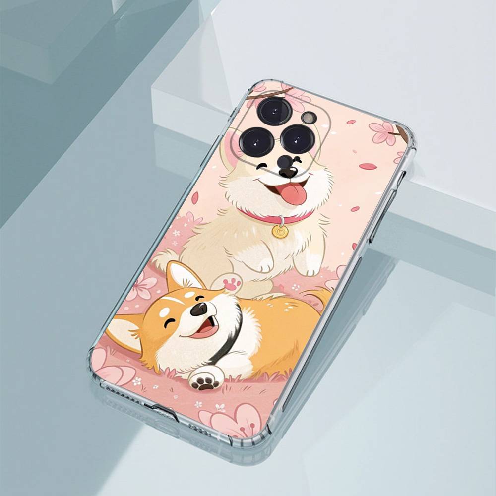 

Cute Corgi Phone Case For iPhone11,12,13,14,15,16,17,Plus,Pro,Max,Plus,Transparent Cover iPhone15