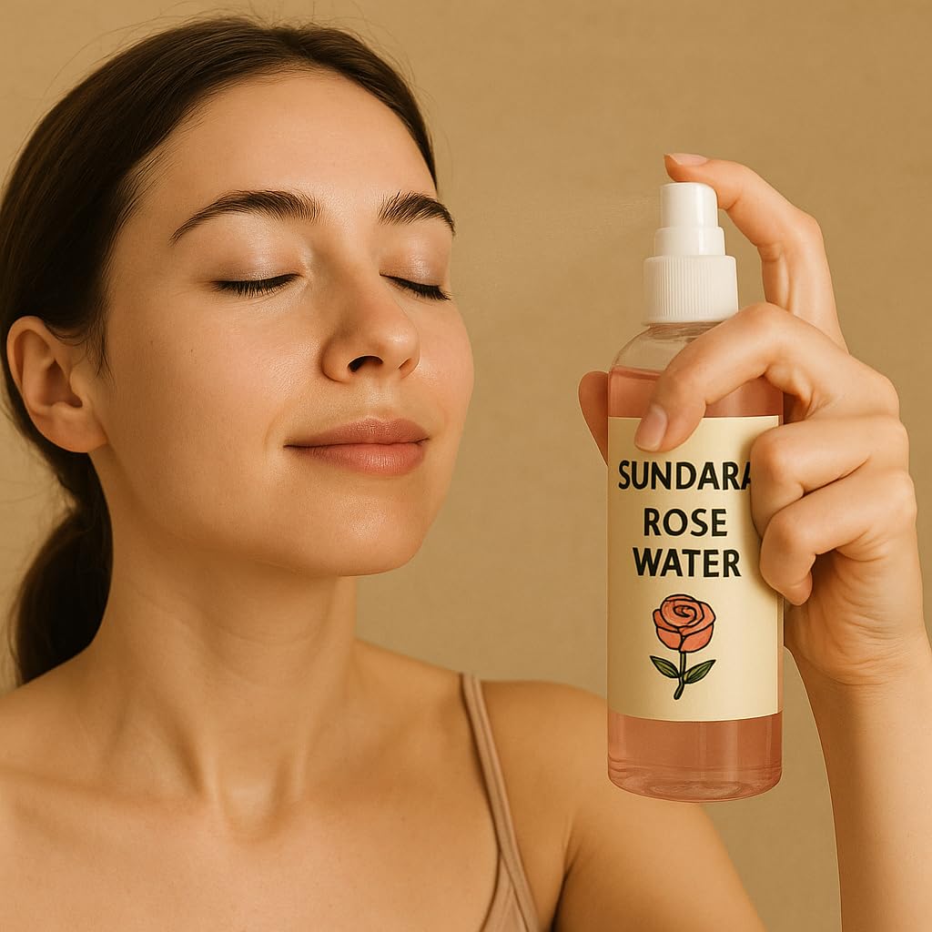 Sundara Rose Water Toner, Hydrating Facial Spray for Skin Care