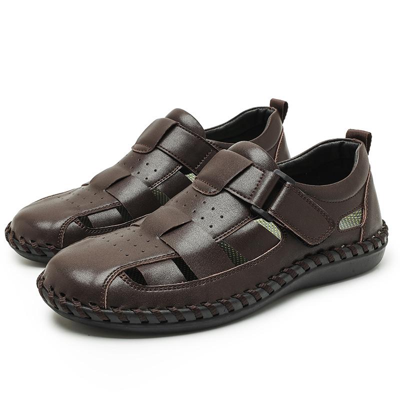 

Модные новые мужские сандалии, удобные и дышащие, стильный дизайн, летние, для вечеринок и отдыха, мужские, повседневные, для прогулок, черные, коричневые, классные туфли 46 коричневый