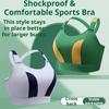 Fashionable Splicing Contrast Color Plus Size Beautiful Back Cross Bra Without Steel Ring Sports Yoga Plus Size Bra