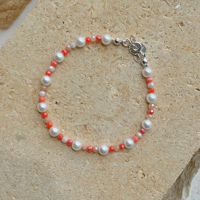 KIETIMOOR Orange Pearl Bracelet (silver925) Orange Pearl Silver Bracelet