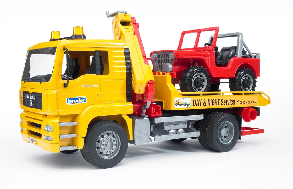 MAN TGA roadside assistance with jeep BRUDER 02750 Profi series 1:16