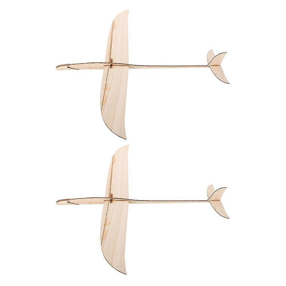 2pcs Wooden Glider Airplane Toy: Hand-Throw Model - Blank Unfinished Wood Glider For Painting & Assembly - Fun Outdoor Toy For Boys Ages 4 & Up