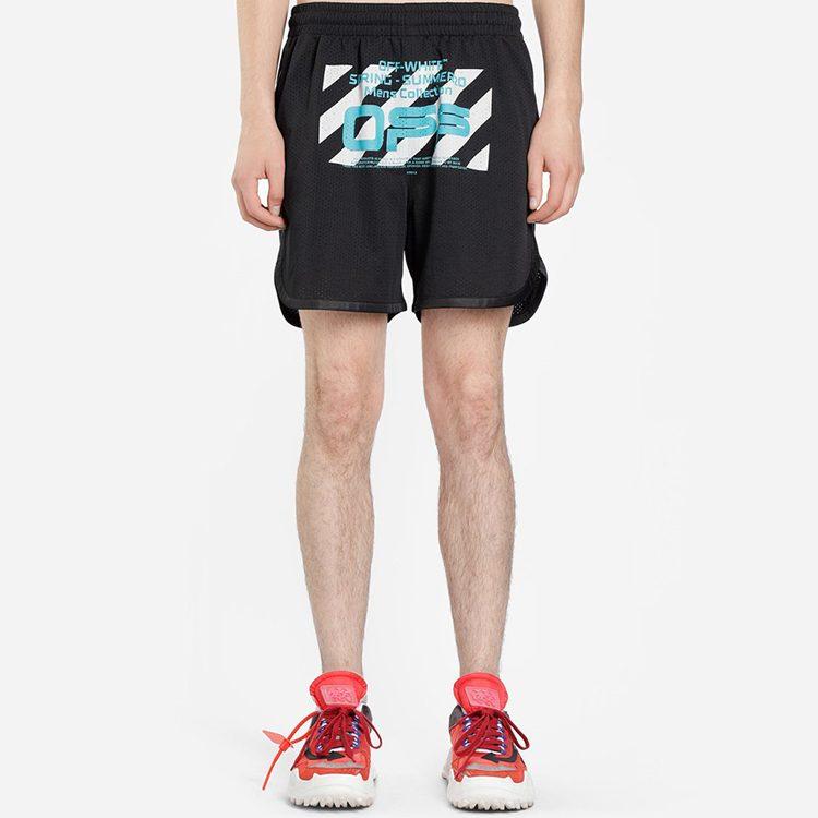 OFF WHITE Wavy Line Mesh Shorts OMCI005R201010041001