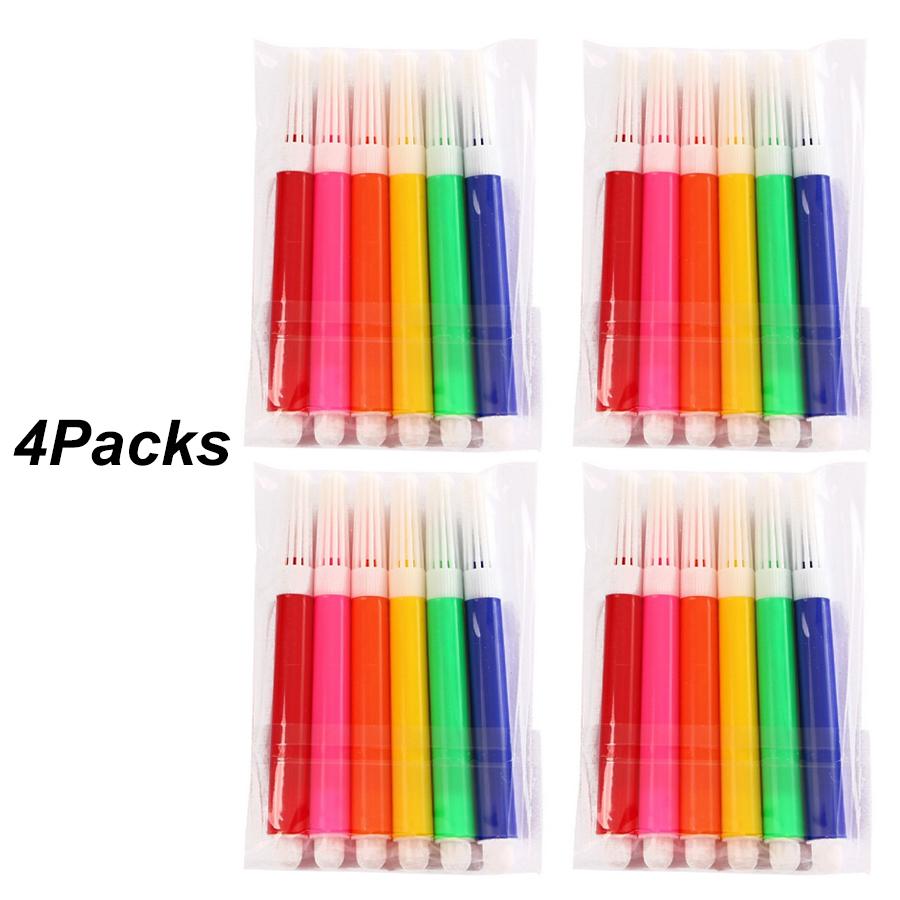4/7/10Packs 6-Color Watercolor Pens Creative Mini Drawing Marker Pen Graffiti Bag Color Painting Pen Painting Art Stationery Acc