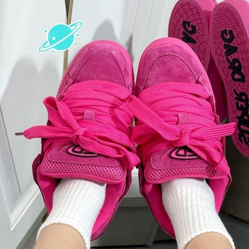 Classic mesh breathable casual women's shoes anti slip and wear-resistant thick soled campus morning running sports shoes