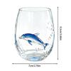 Marine Animal Drinking Glass, Stemless Tumbler with Ocean Design, Reusable Water Cup for Home Bar Party, Drinking Cup Adults