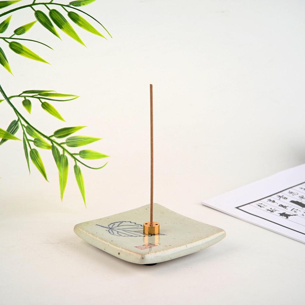 Zen Style Antique Sandalwood Incense Holder for Indoor Use